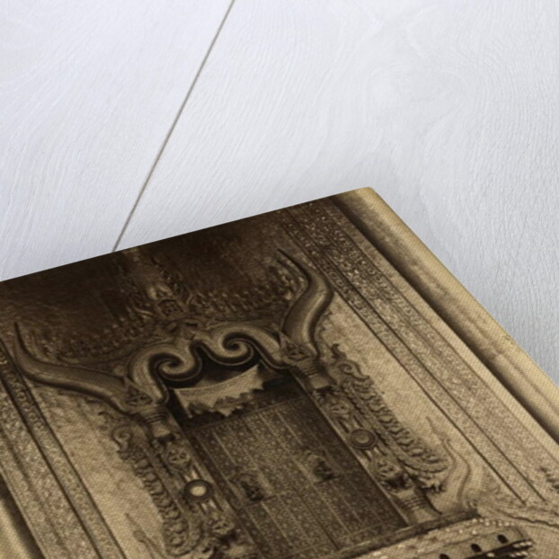 The The-ha-thana or the Lions' throne in the Myei-nan or Main Audience Hall in the palace of Mandalay, Burma, late 19th century by Felice Beato