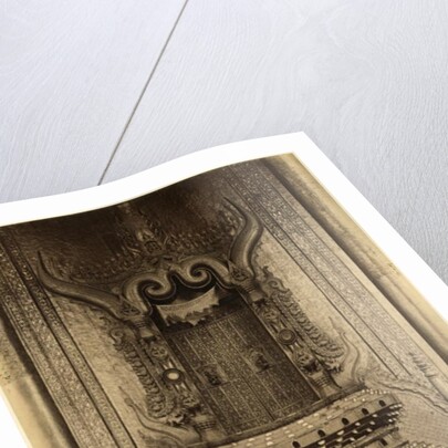 The The-ha-thana or the Lions' throne in the Myei-nan or Main Audience Hall in the palace of Mandalay, Burma, late 19th century by Felice Beato