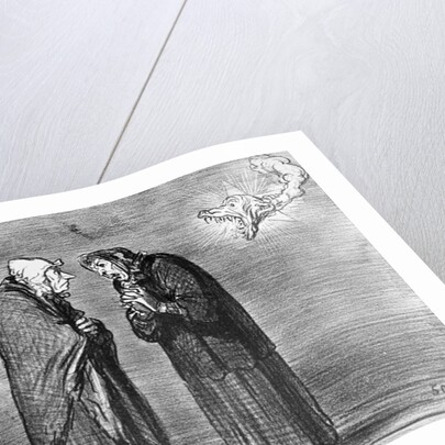 Series 'Actualites', the comet, Ah! ma pauv' madame Chaffarou by Honore Daumier