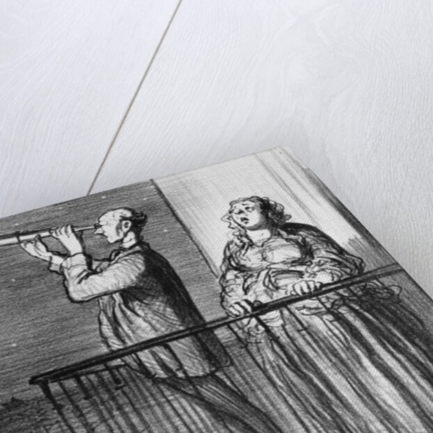 eries 'Actualites', the comet, Parisiens incredule by Honore Daumier