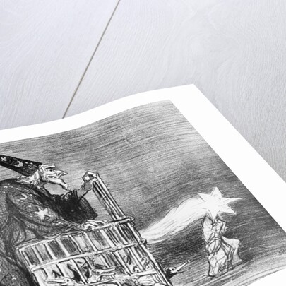 eries 'La Comete de 1857', The German astronomer releasing a famous duc by Honore Daumier