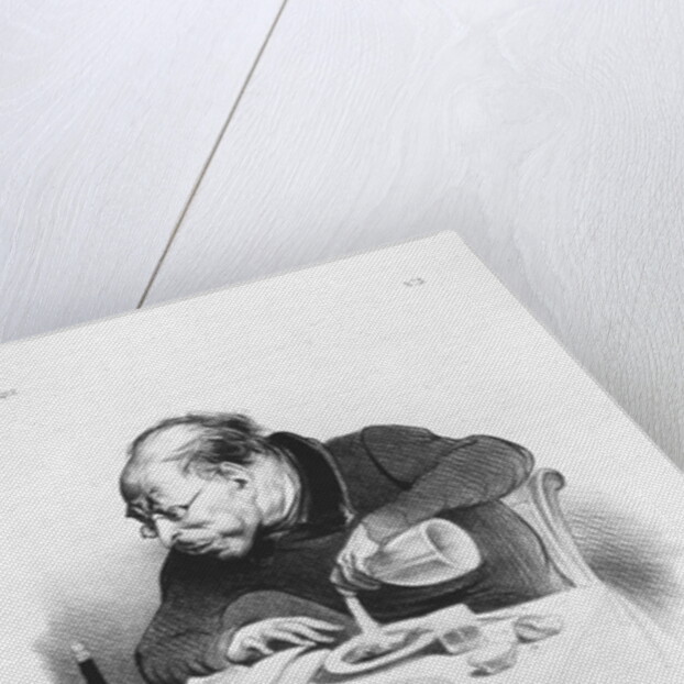 Series 'Galerie physionomique', Une lecture entrainante, An absorbing subject by Honore Daumier