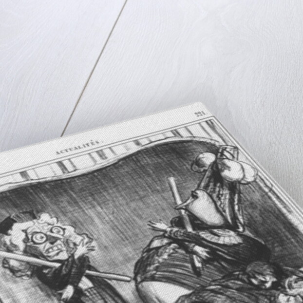 Series 'Actualites', The new Neapolitan Buffoon, plate 221 by Honore Daumier