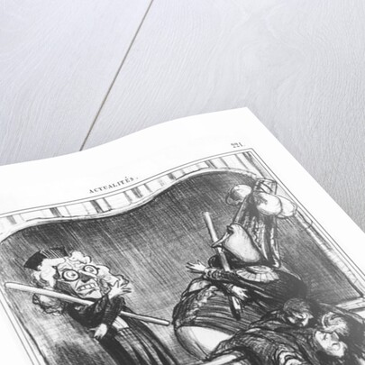 Series 'Actualites', The new Neapolitan Buffoon, plate 221 by Honore Daumier