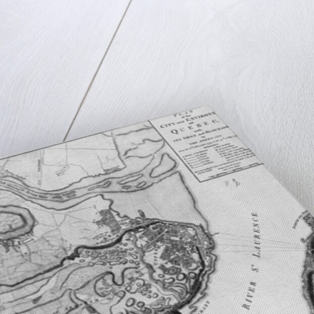 Ms A 224 f.8 Map of the city and environs of Quebec with its siege and blockade by the Americans by English School