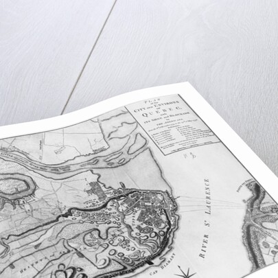 Ms A 224 f.8 Map of the city and environs of Quebec with its siege and blockade by the Americans by English School