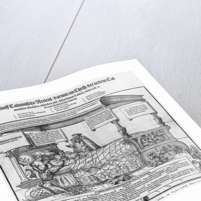 John Calvin on his death bed by Jacob Lederlein