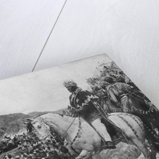 Negus of Ethiopia, Menelik II at the battle of Adowa, 1897 by Paul Buffet