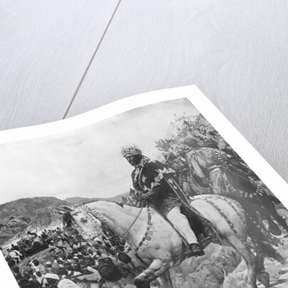 Negus of Ethiopia, Menelik II at the battle of Adowa, 1897 by Paul Buffet