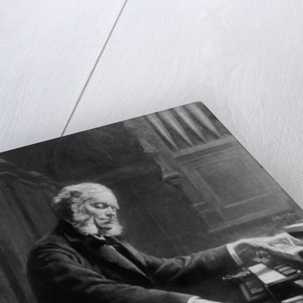 Cesar Franck at the console of the organ at St. Clotilde Basilica, Paris, 1885 by Jeanne Rongier