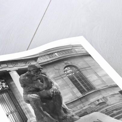 Statue of the Thinker on Auguste Rodin's tomb in the park of Villa des Brillants by Auguste Rodin