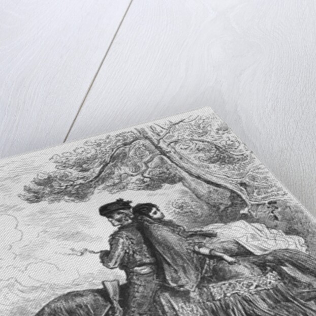 Spanish Contrabandista of Ronda and his Maja, engraved by Felix Jean Gauchard by Gustave (after) Dore