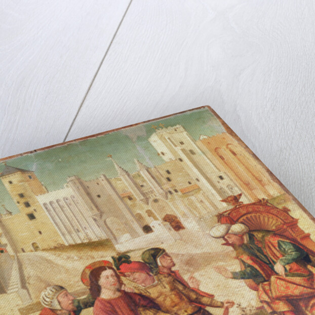 Christ before Herod, left panel from the Retable of the Passion, 1517-20 by Antonio Ronzen