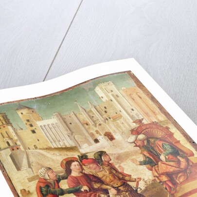 Christ before Herod, left panel from the Retable of the Passion, 1517-20 by Antonio Ronzen