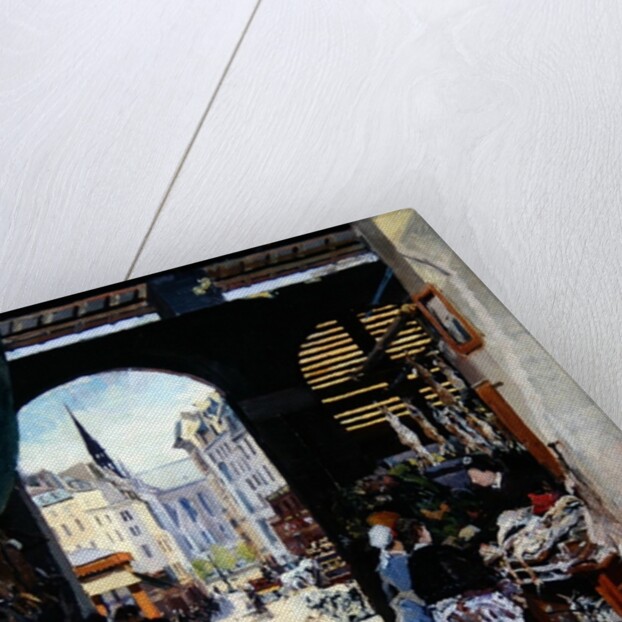 The Carmes Market, Rue Maubert by Emile Antoine Guillier