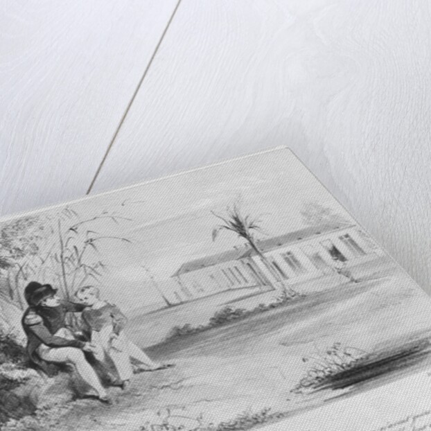 Napoleon I on the island of St. Helena, explaining the Fables of Jean de La Fontaine to Tristan de Montholon by Karl Loeillot-Hartwig