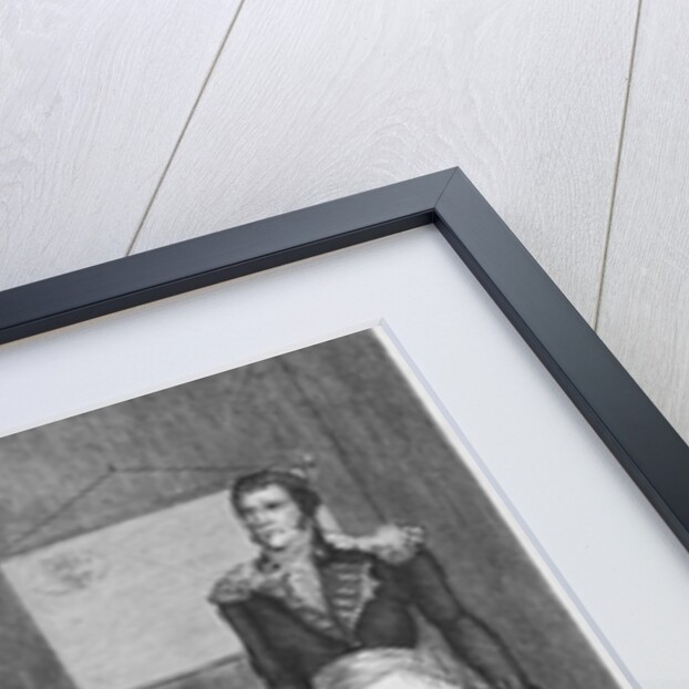 Sir Hudson Lowe comming in the study of Napoleon I on the island of St. Helena without announcing himself by French School