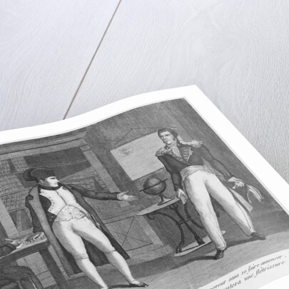 Sir Hudson Lowe comming in the study of Napoleon I on the island of St. Helena without announcing himself by French School