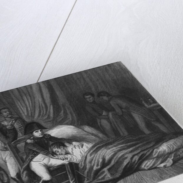 Last moments of Marshal Lannes, Duke of Montebello, at the battle of Essling on 22nd May 1809, engraved by Abraham Girardet by Denis-Auguste-Marie Raffet