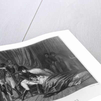 Last moments of Marshal Lannes, Duke of Montebello, at the battle of Essling on 22nd May 1809, engraved by Abraham Girardet by Denis-Auguste-Marie Raffet