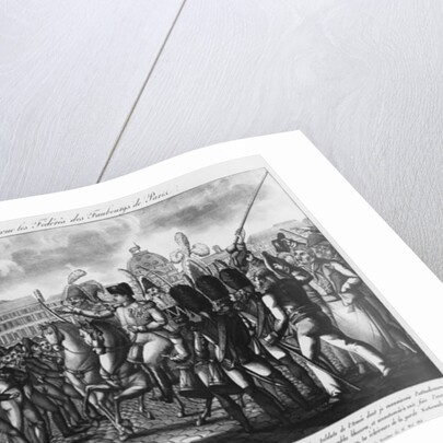 Napoleon I reviewing the Federes of the Parisian suburbs at the Tuileries by French School