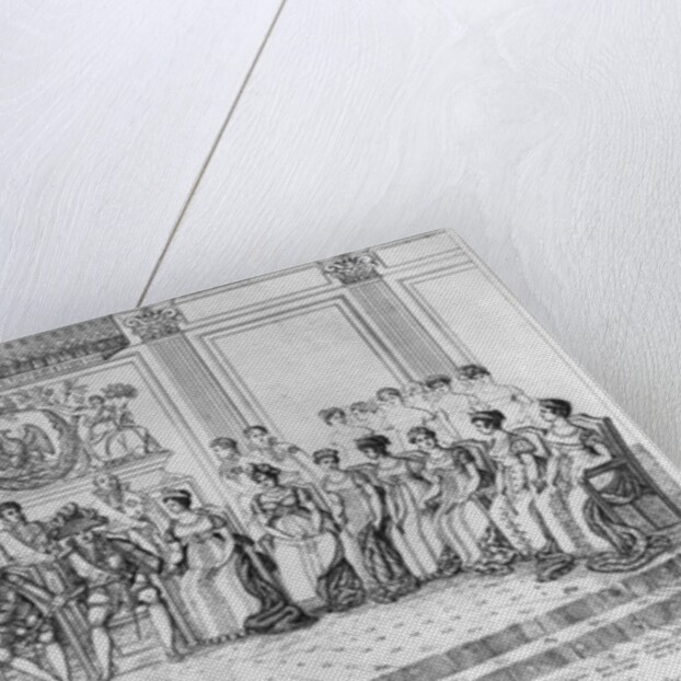 Sketch depicting Napoleon I and the sovereigns at the ball given by the city of Paris on 4th December 1809 by Adrien Pierre Francois Godefroy