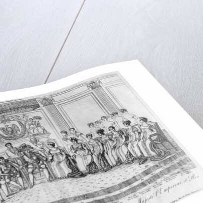 Sketch depicting Napoleon I and the sovereigns at the ball given by the city of Paris on 4th December 1809 by Adrien Pierre Francois Godefroy