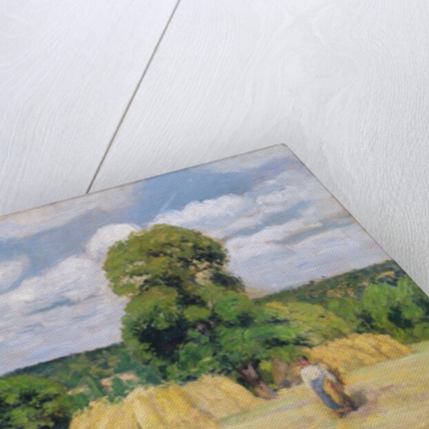 Harvesting at Montfoucault, 1876 by Camille Pissarro