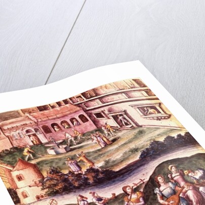 Concert in the Courtyard of a Chateau by Leonard (school of) Limousin