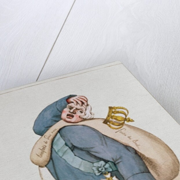 Caricature of Louis XVIII 1815 by French School