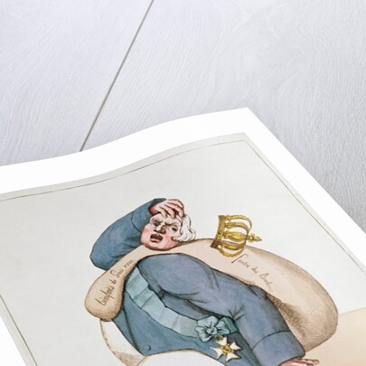 Caricature of Louis XVIII 1815 by French School