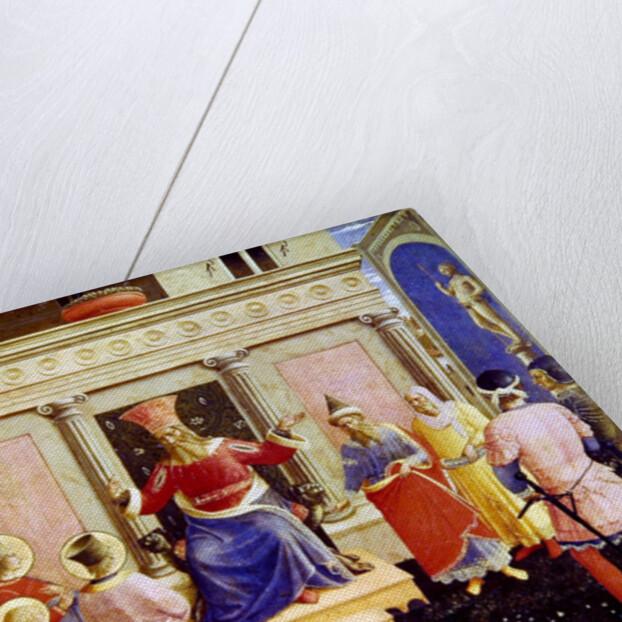 Saints Cosmas and Damian and their brothers before the proconsul Lysias by Fra Angelico