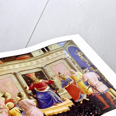 Saints Cosmas and Damian and their brothers before the proconsul Lysias by Fra Angelico