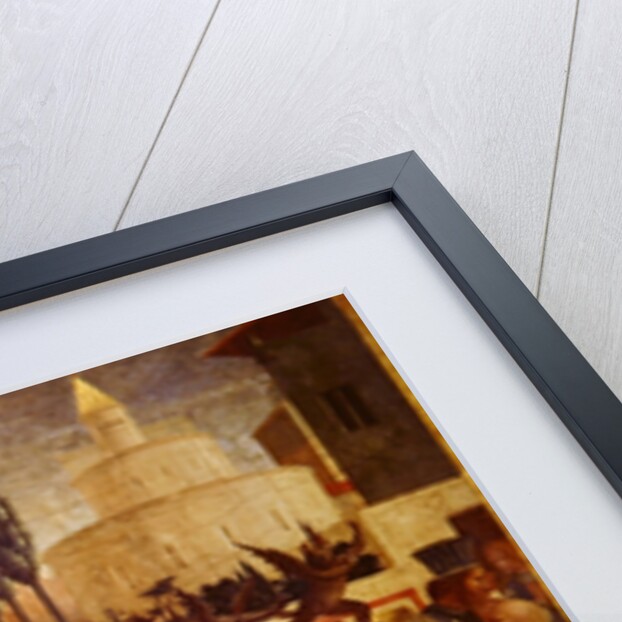 Saints Cosmas and Damian are thrown into the sea; demons escape from the mouth of the proconsul Lysias by Fra Angelico