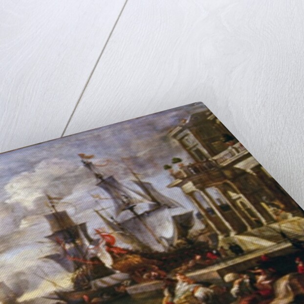 View of a Port in the Orient by Hendrik van Minderhout