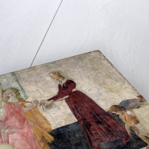 Venus and the Graces offering gifts to a young girl, 1486 by Sandro Botticelli