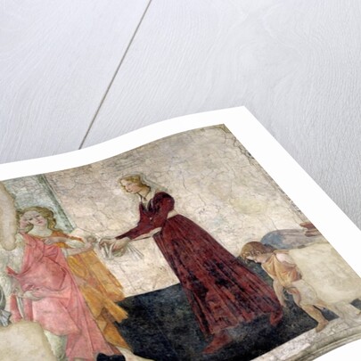 Venus and the Graces offering gifts to a young girl, 1486 by Sandro Botticelli