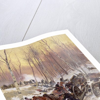 Artillery Combat in a Wood during the Siege of Paris, 1870-71 by Jean-Baptiste Edouard Detaille