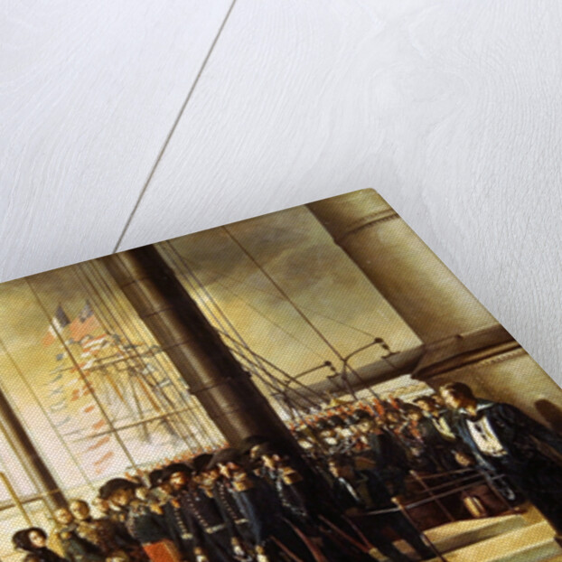 Queen Victoria I, received aboard the steamer 'Le Gomer' by the Rear Admiral Lasusse, 15th October 1844 by Francois Auguste Biard