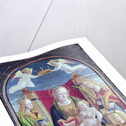 Madonna and Child with Angel Musicians, c.1490-1500 by School Lombard