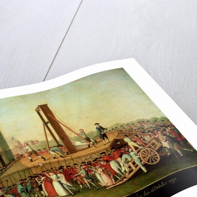 The Execution of Marie-Antoinette 16th Oct 1793 by Danish School