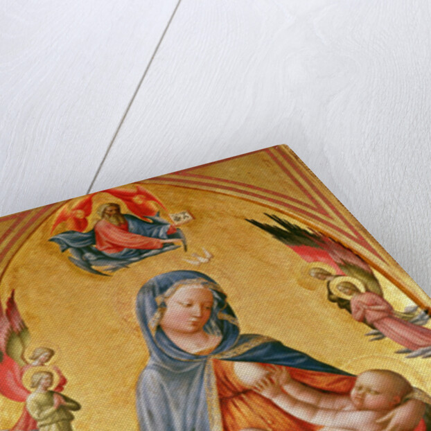Virgin and Child with God the Father, Holy Spirit and angels by Tommaso Masolino da Panicale