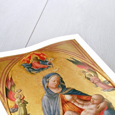 Virgin and Child with God the Father, Holy Spirit and angels by Tommaso Masolino da Panicale