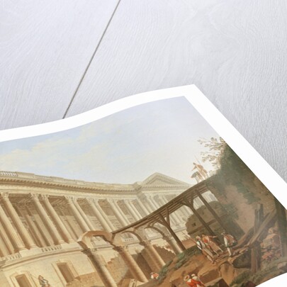 Demolition of the Hotel de Bourbon and clearing the Louvre Colonnade, c.1764 by Pierre Antoine Demachy