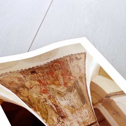 Mass of St. Gregory, mural from the crypt by School Flemish