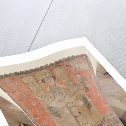 Daniel in the Lion's Den, featuring below St Julian, his wife and Jesus Christ, mural from the crypt, c.1480-1540 by School Flemish