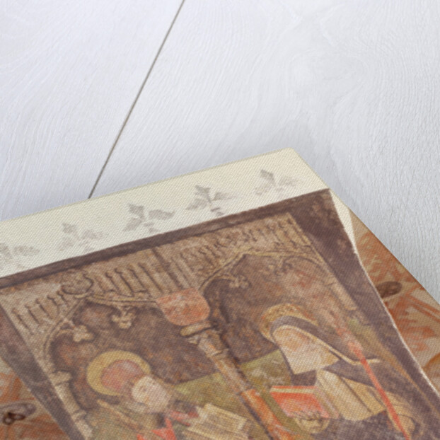 St. Bavo and St. Amalberga of Maubeuge, mural from the crypt, c.1480-1540 by School Flemish