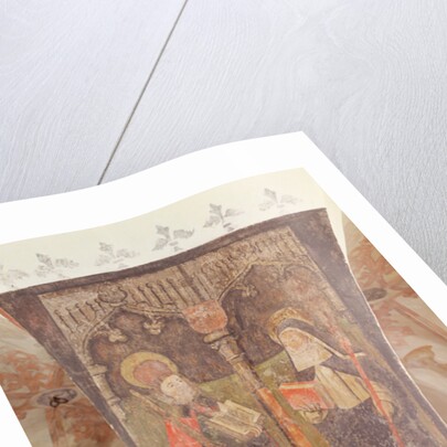 St. Bavo and St. Amalberga of Maubeuge, mural from the crypt, c.1480-1540 by School Flemish