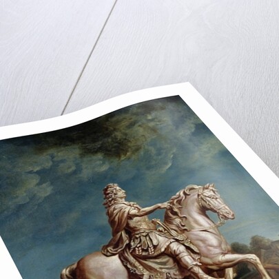 Transporting the Equestrian Statue of Louis XIV from the Workshop at the Convent of the Capucines in 1669, after 1669 by Rene Antoine Houasse