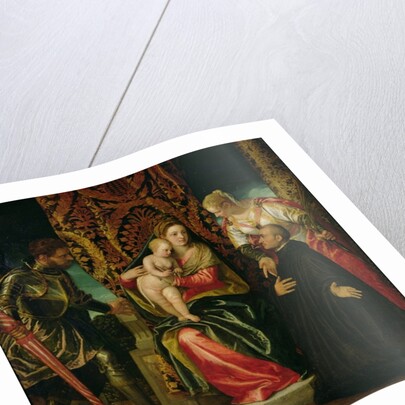 Virgin and Child between St. Justine and St. George, with a Benedictine monk by Veronese